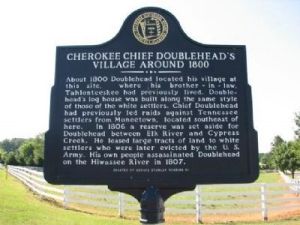 Village of Doublehead Reserve historical marker