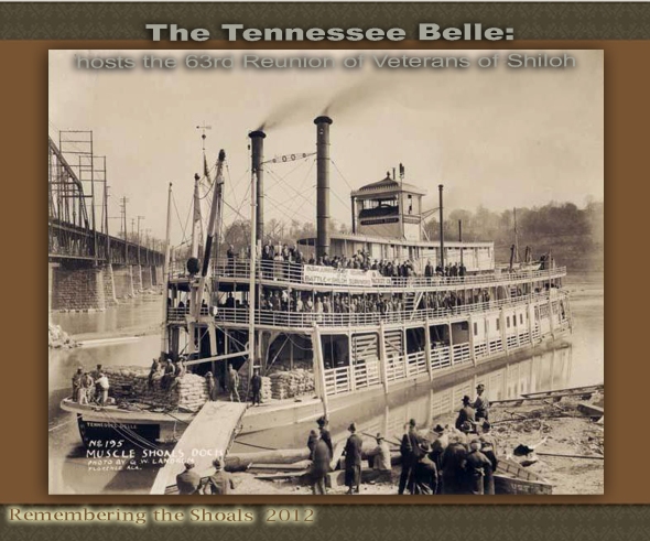 the boat that hosted the 63rd Reunion of the survivors of the Battle of Shiloh
