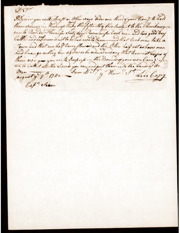 Official Orders 7 Aug 1782